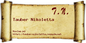 Tauber Nikoletta névjegykártya