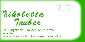 nikoletta tauber business card